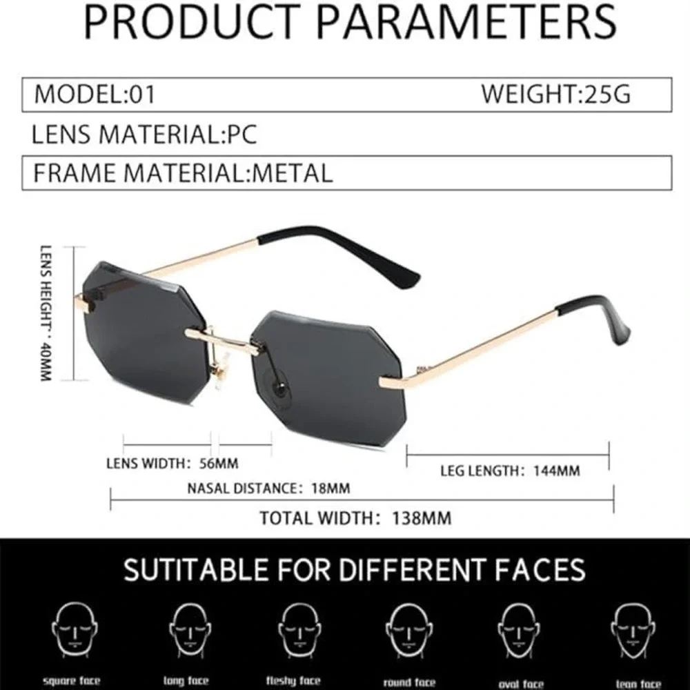 Sunglasses Gold Frame Pink Gradient Lens Men Fashion Driving Sun Protection 2026